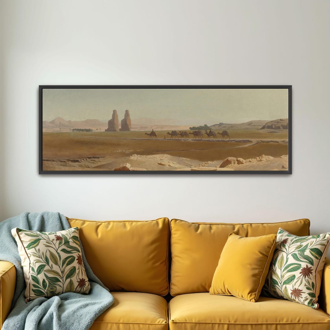 Camel Caravan Crossing A Desert Plain Near Ancient Ruins Poster - Image 4