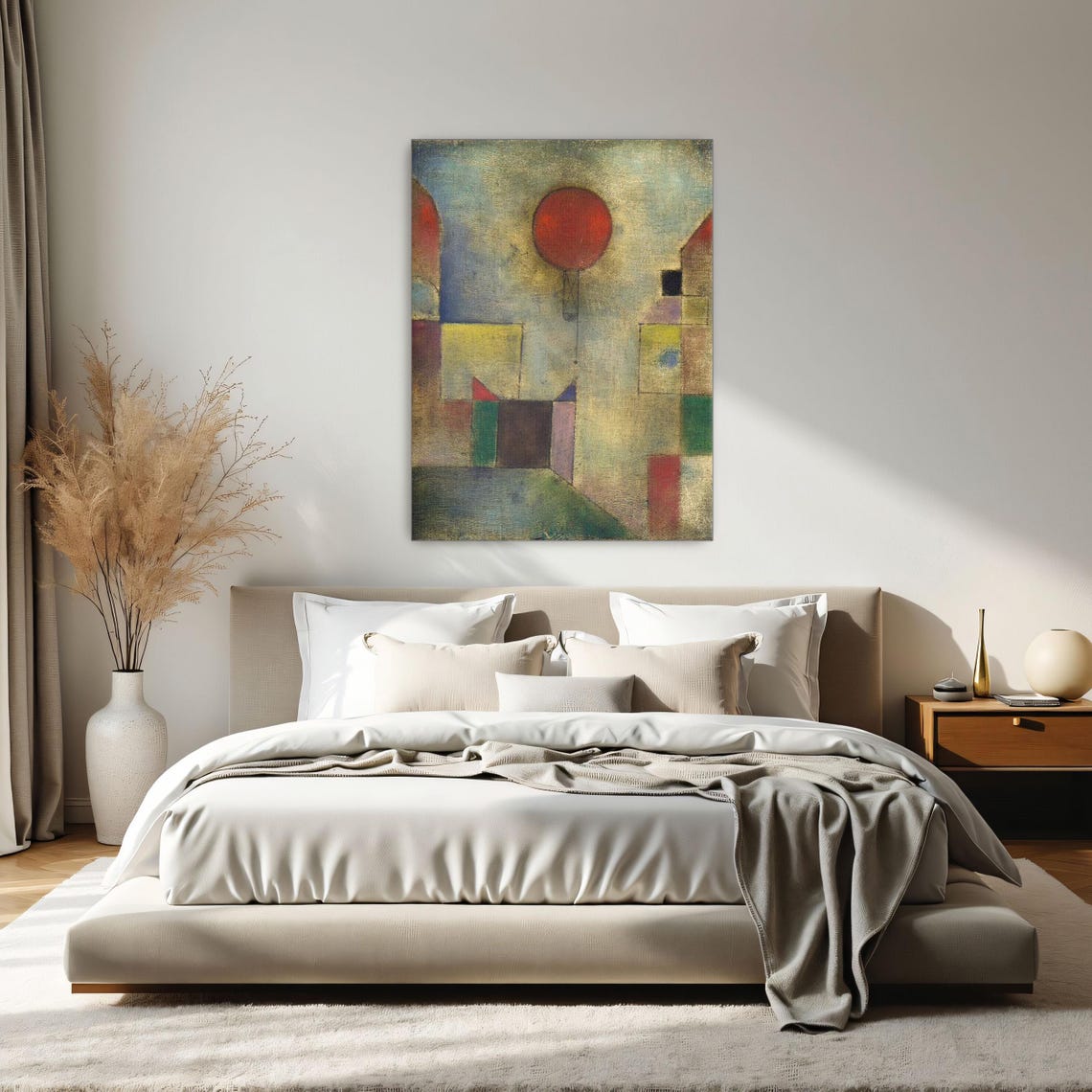 Paul Klee Red Balloon Floating Above Geometric Shapes Poster - Image 2