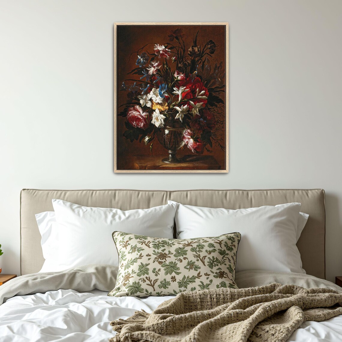Baroque Still Life Bouquet Of Roses In A Glass Footed Urn Poster - Image 4