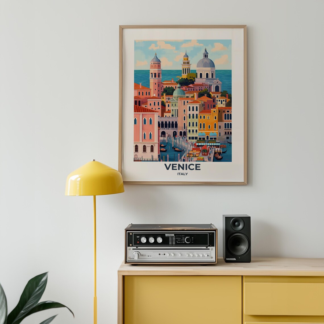Venice Grand Canal with Colorful Waterfront Houses Travel Poster - Image 5
