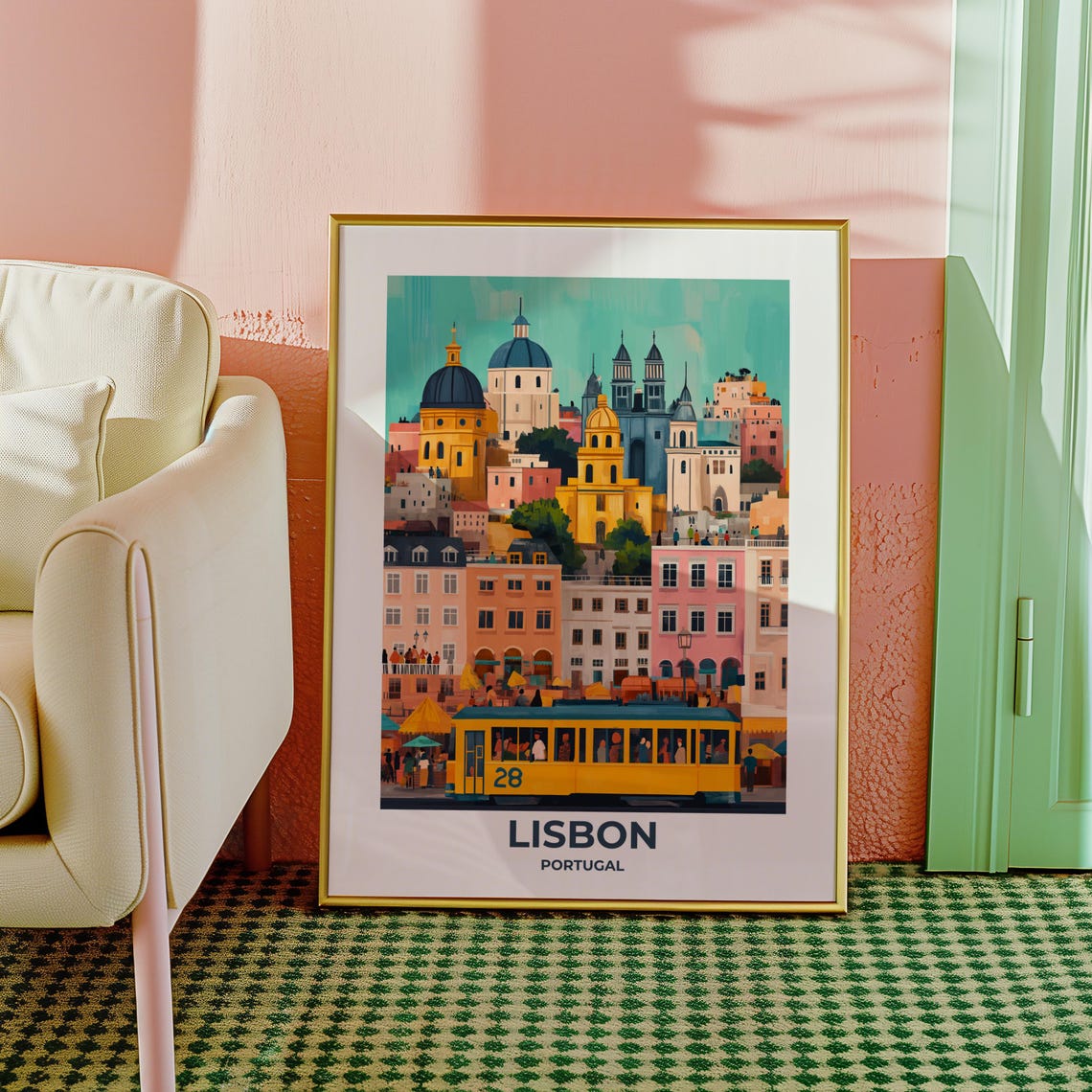 Lisbon Travel Poster Lisbon Poster Lisbon Travel Print Lisbon City Print Travel Print Travel Poster Lisbon Wall Decor Portugal Poster 007 - Image 4