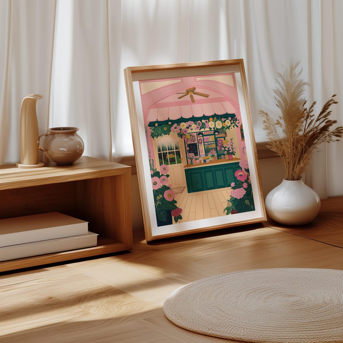 Flower Shop Print Florist Print Garden Shop Flower Market Print Flower Shop Floral Pink Wall Art Spring Wall Art Floral Wall Art 29 - Image 5