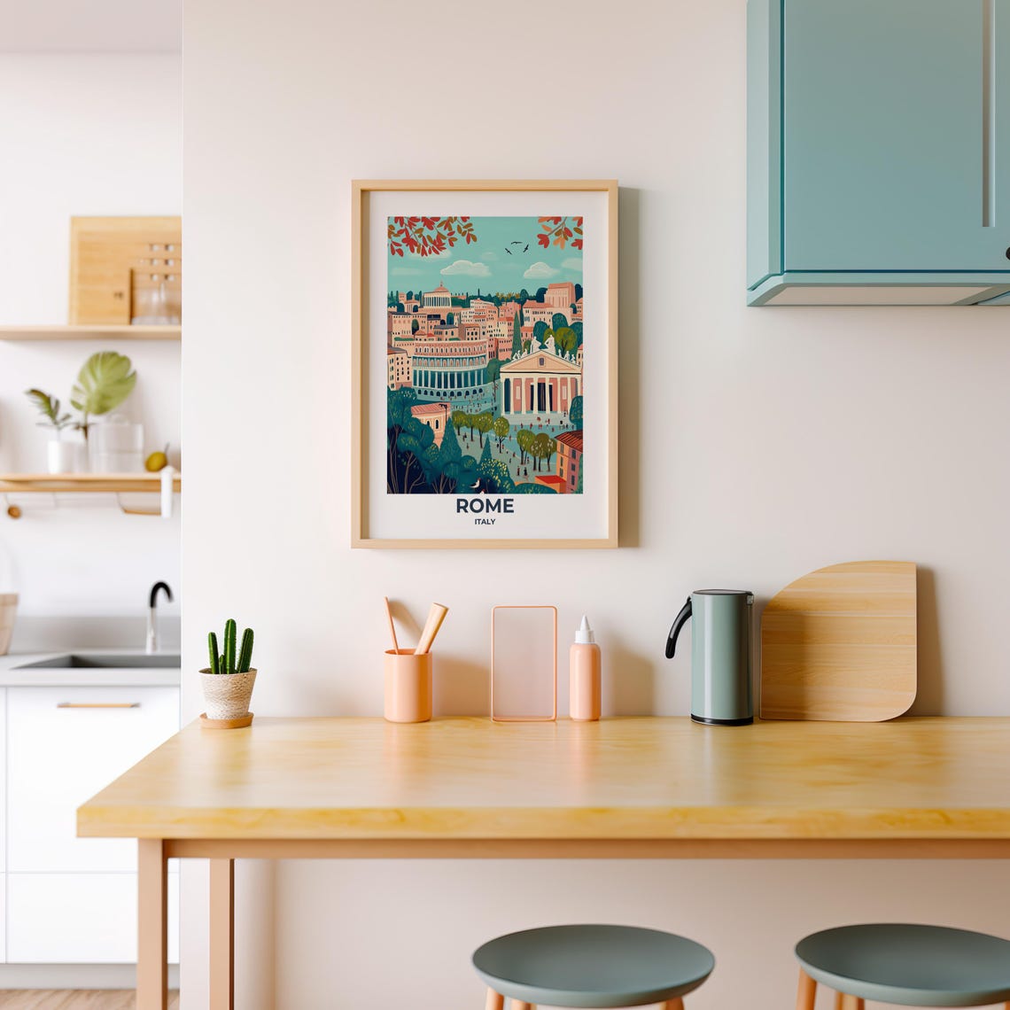 Rome Travel Poster Rome Poster Rome Travel Print Rome City Print Travel Print Travel Poster Rome Wall Decor Italy Travel Poster - Image 5