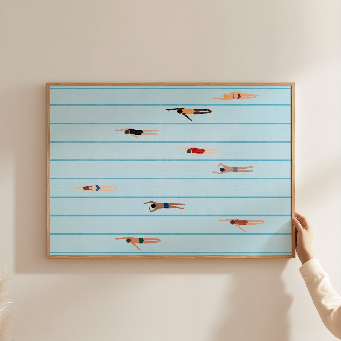 People Swimming In The Pool Wall Art Print