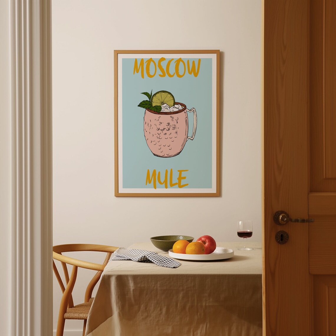 Moscow Mule Cocktail Copper Mug Pop Art Colorful Bar Cart Poster - Image 4