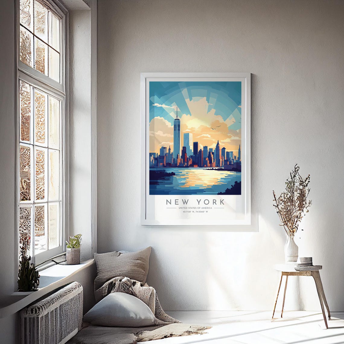 New York Harbor One World Trade Center Sunrise Skyline Poster - Image 4