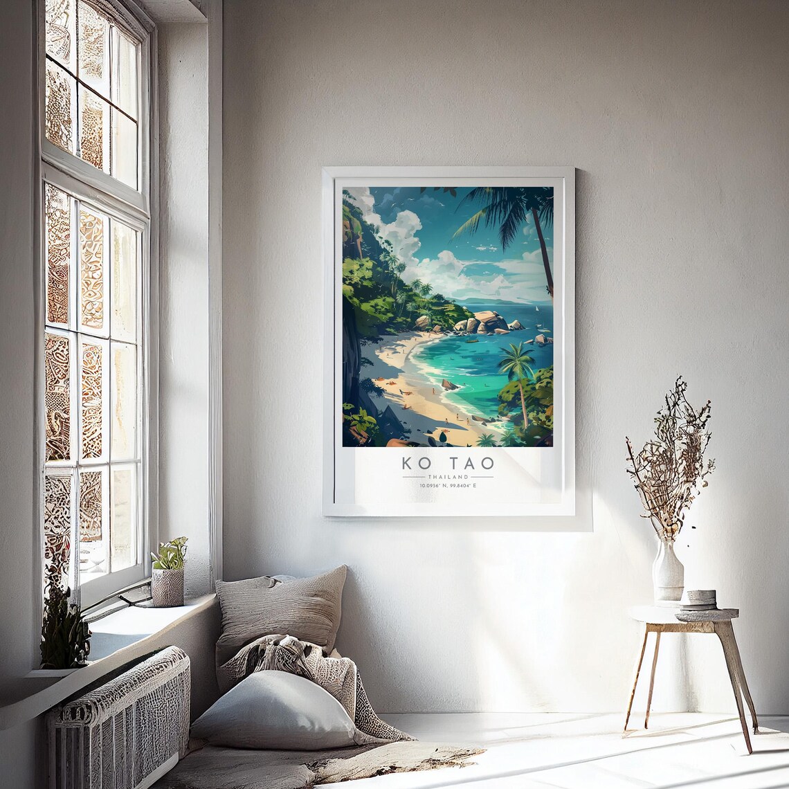 Ko Tao Travel Poster, Thailand Island Travel Poster - Image 4
