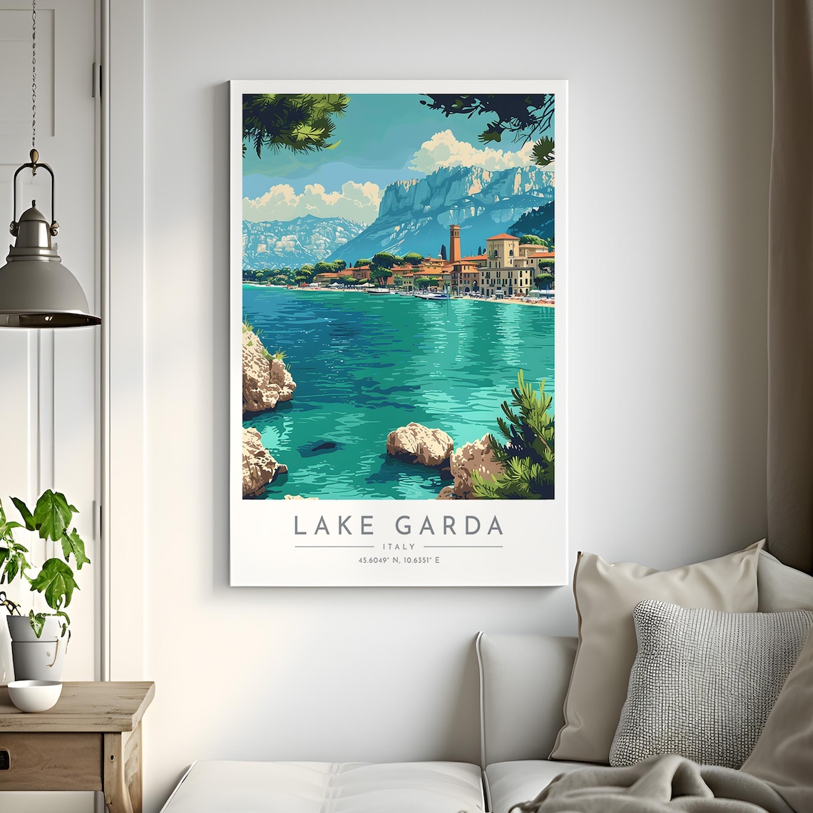 Lake Garda Travel Poster, Italy Travel Print - Image 2
