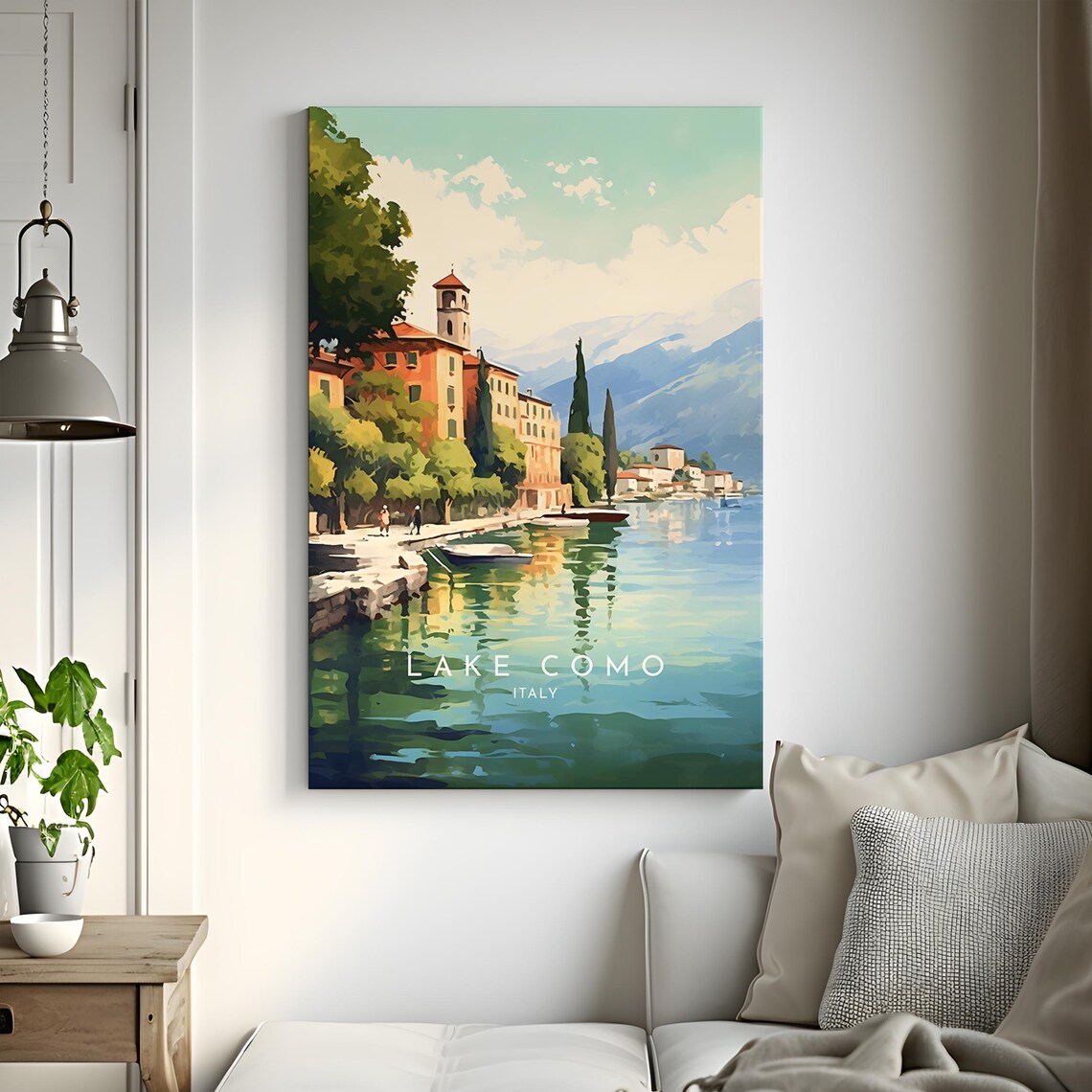 Lake Como Travel Poster, Italy Home Decor Print - Image 3