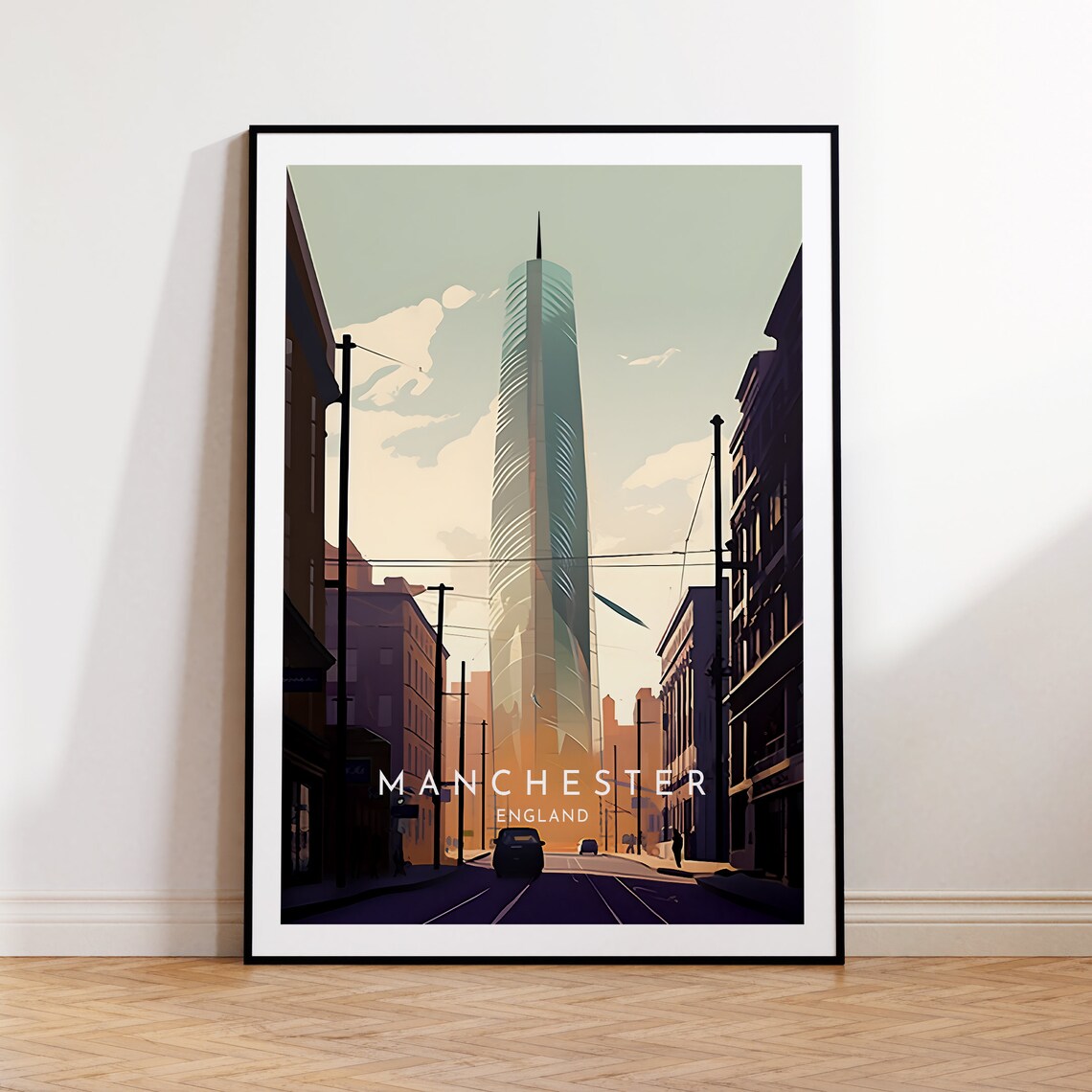 Manchester Travel Poster, England Home Decor