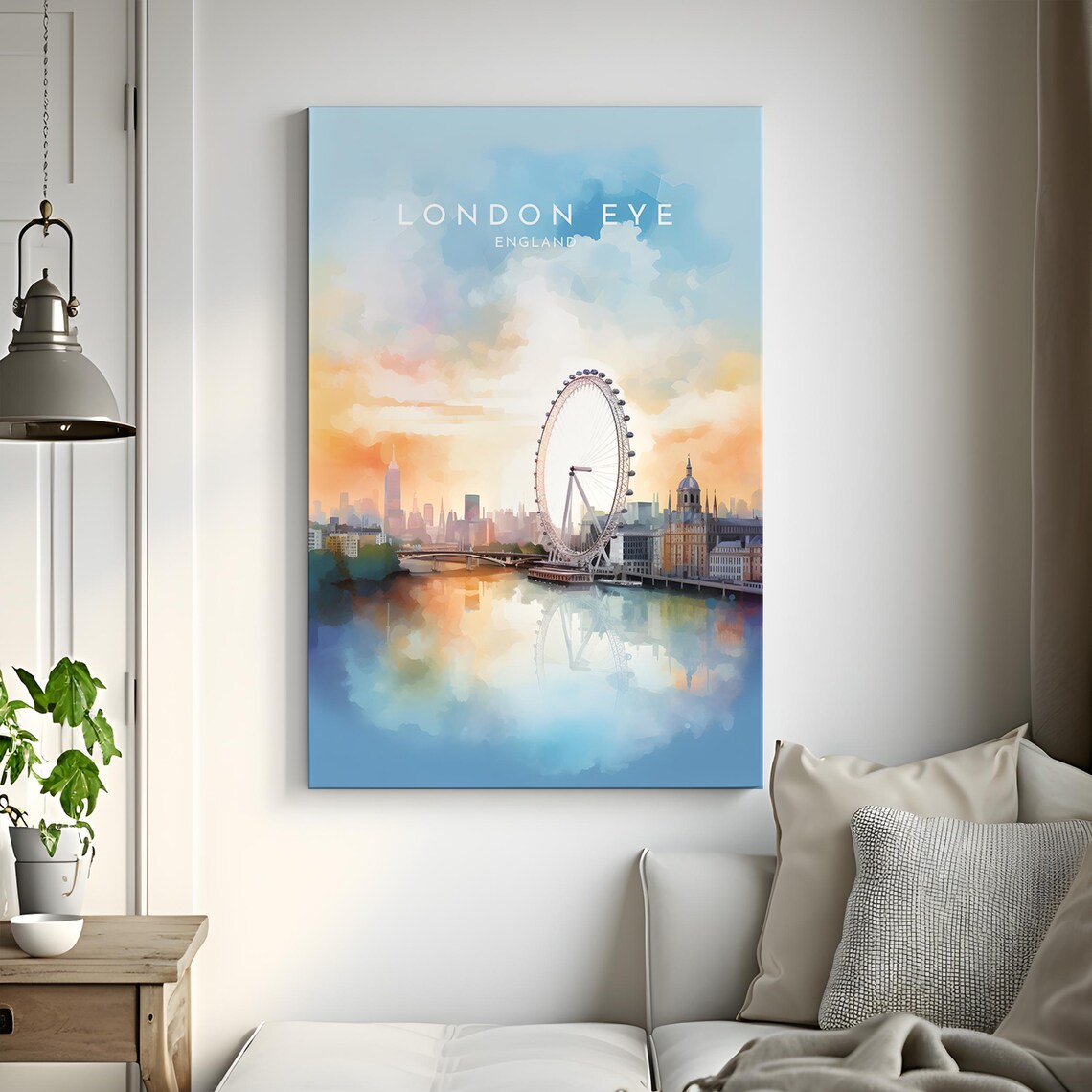 London Eye England Travel Poster, Home Decor - Image 3