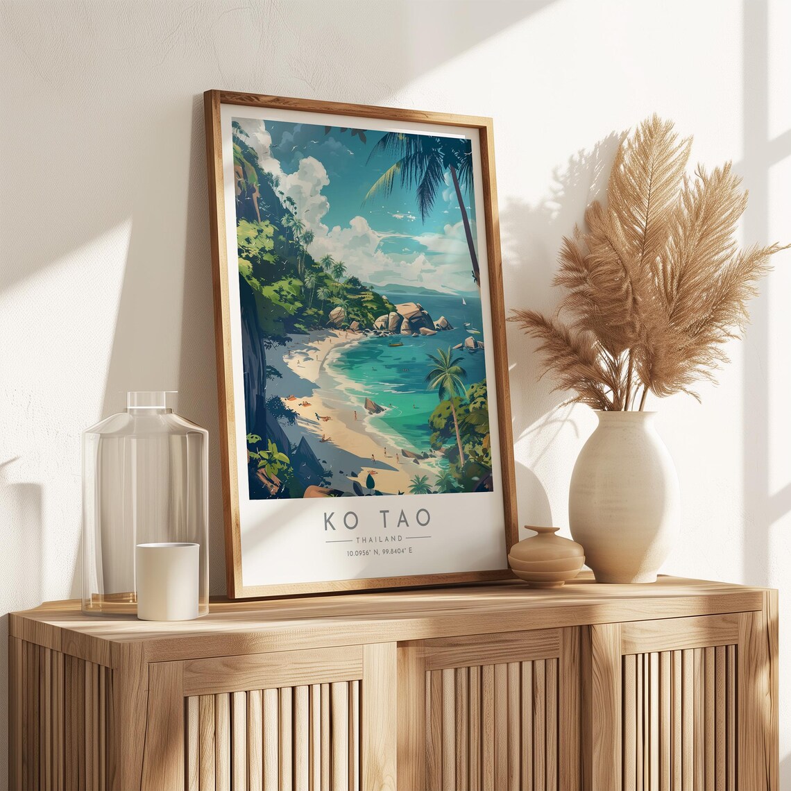 Ko Tao Travel Poster, Thailand Island Travel Poster - Image 3