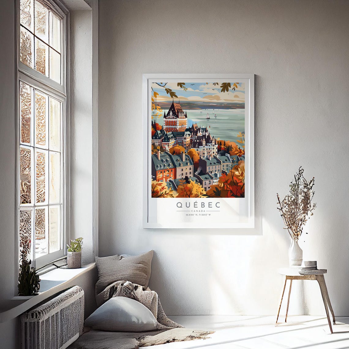 Quebec Canada Autumn Chateau Frontenac Waterfront Old Town Poster - Image 4
