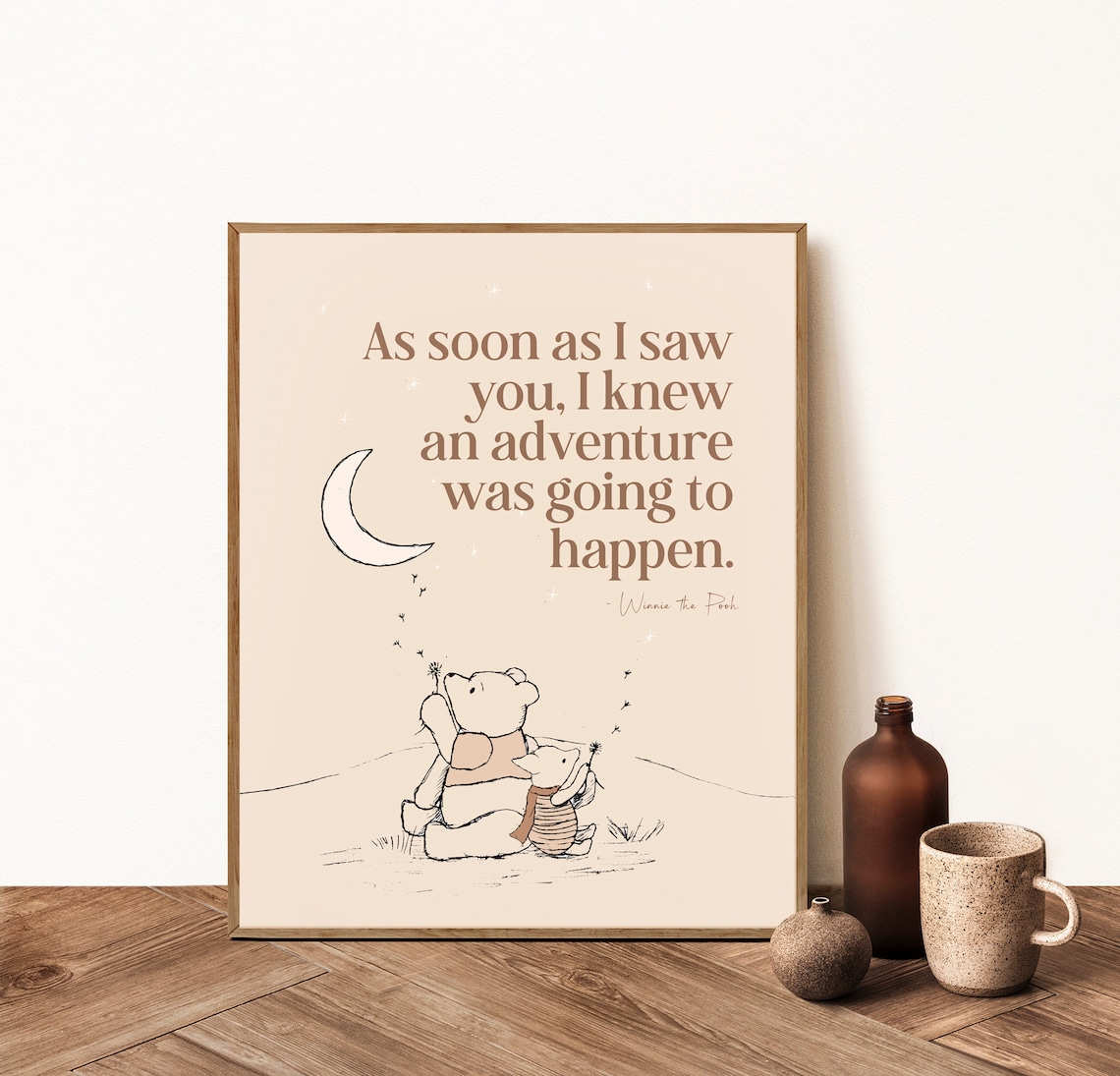 Winnie The Pooh Nursery Adventure, Baby Shower Art Print - Image 2