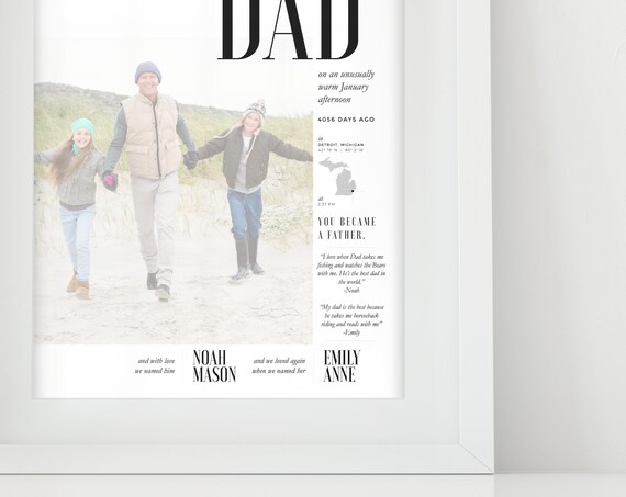 Father's Day Gift Custom Photo Print