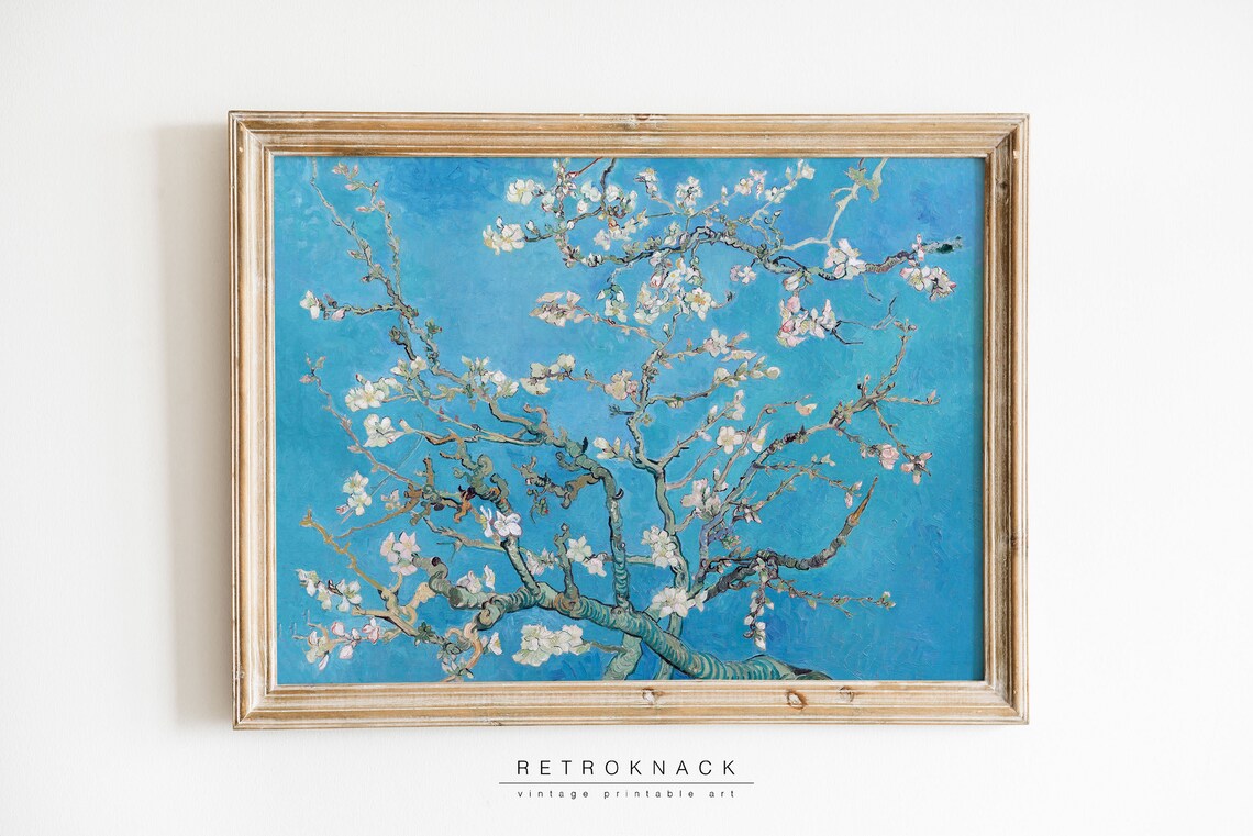Wall Art Van Gogh Print Almond Blossoms Spring Art Floral Decor Pt32