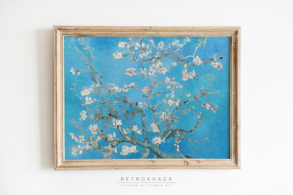 Van Gogh Almond Blossom White Branches Blue Sky Classic Art Poster