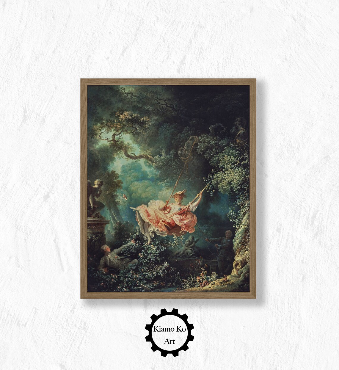 Fragonard The Swing 1767 Rococo Masterpiece Vintage French Poster