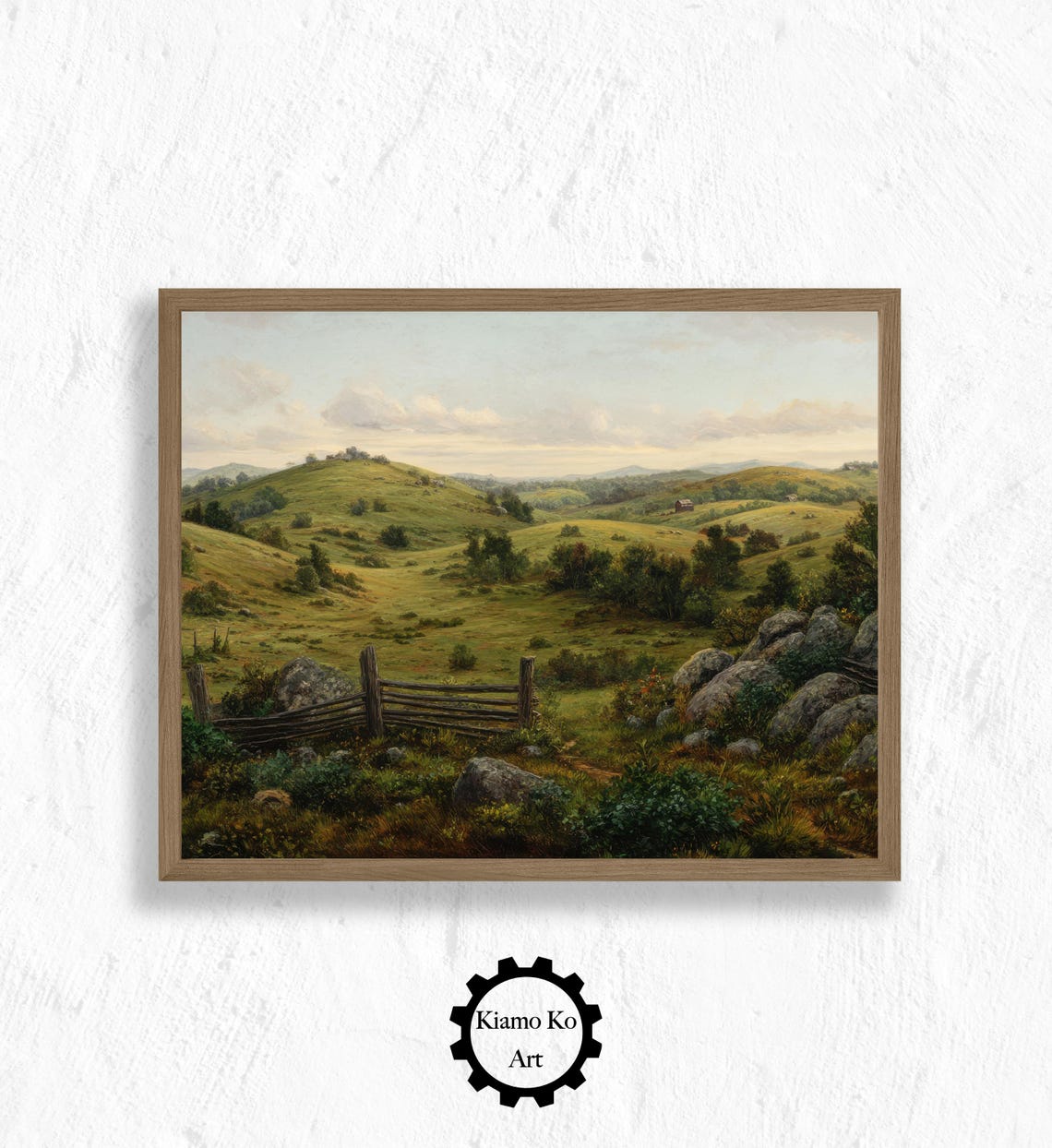 Rolling Pasture Hills With A Split-Rail Fence Landscape Poster