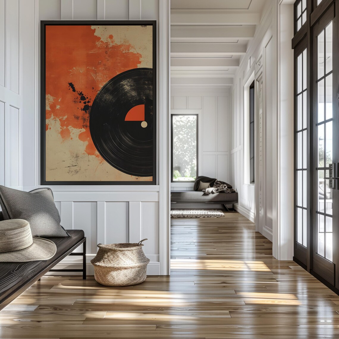Retro Music Poster Vintage Vinyl Wall Art Orange Music Print Music Wall Art Trendy Decor Large Print Diy Art - Image 3