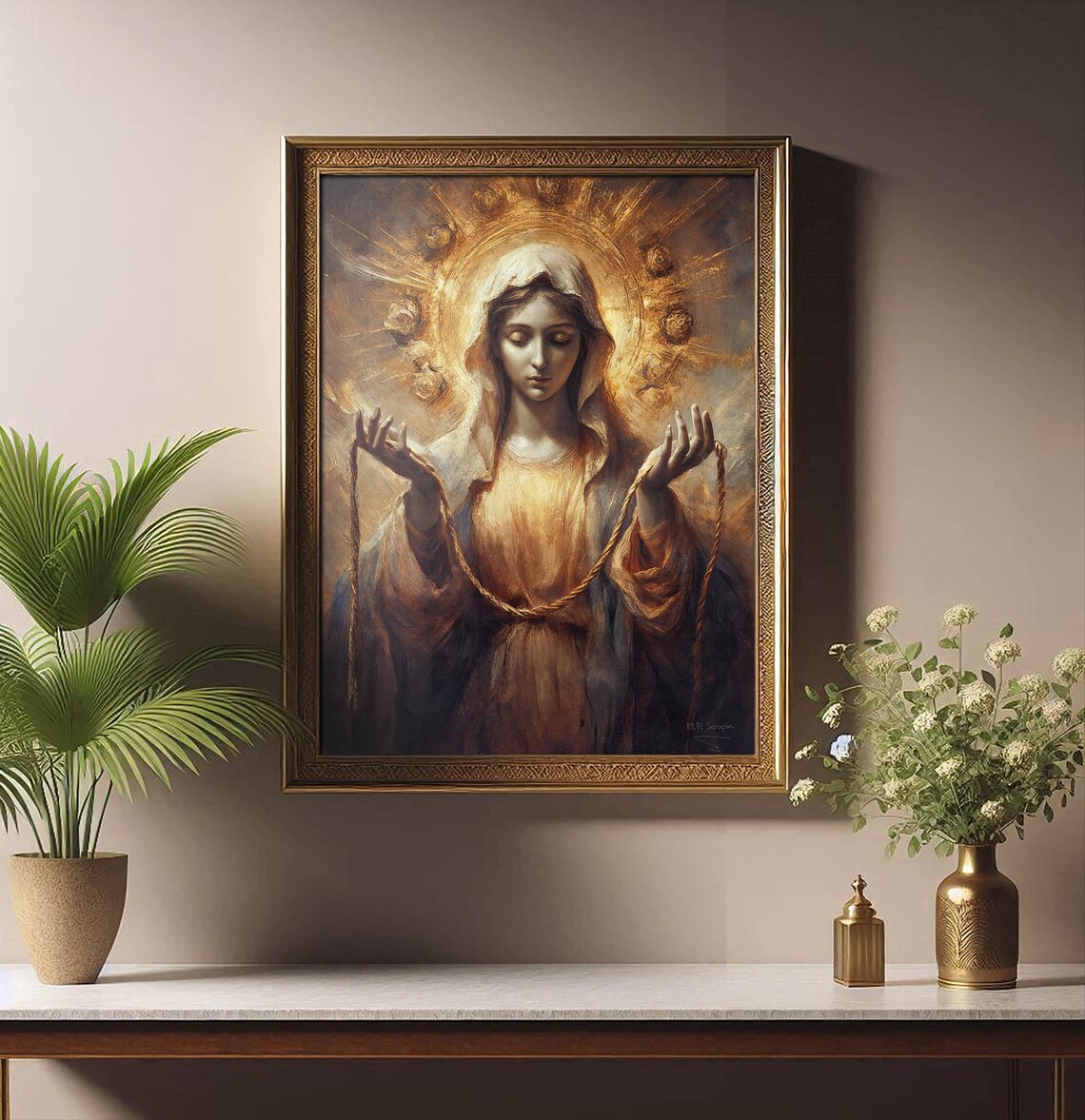 Undoer Of Knots Our Lady Blessed Virgin Mary Art Print - Image 3