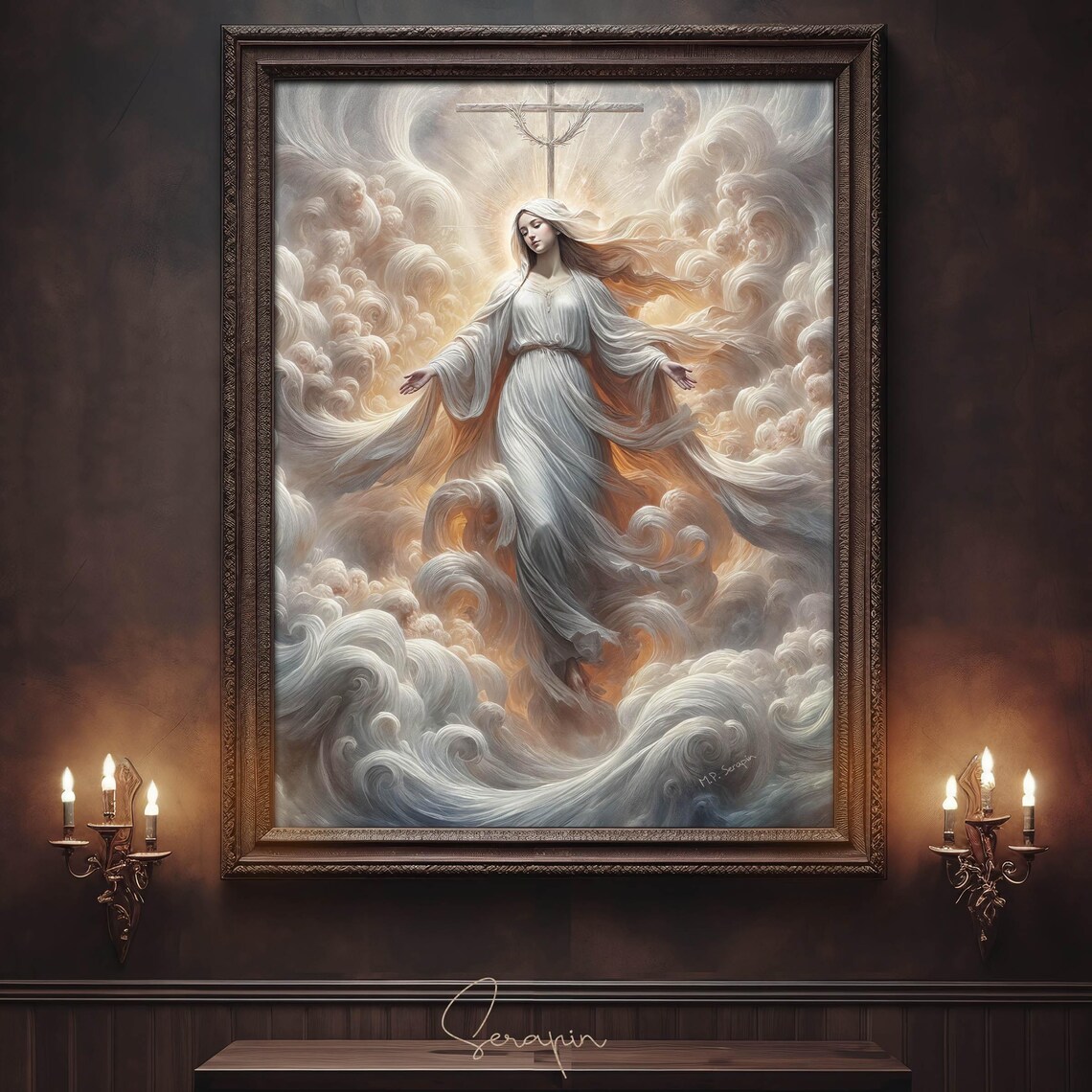 Mediatrix Of All Grace, Blessed Virgin Mary Art Print - Image 6