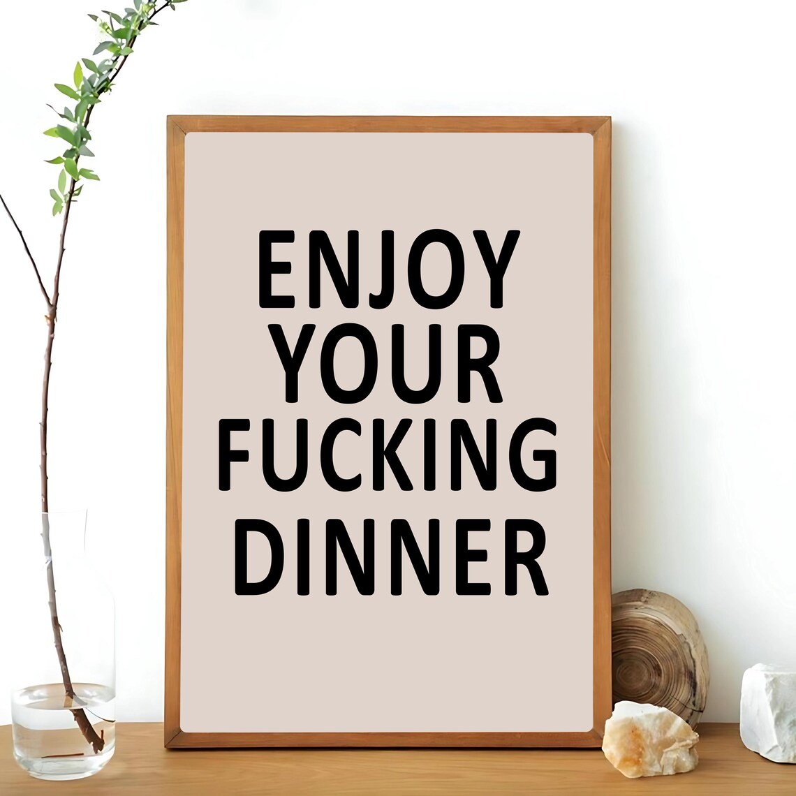 Enjoy Your Fcking Dinner, Kitchen Decor Art Print - Image 3