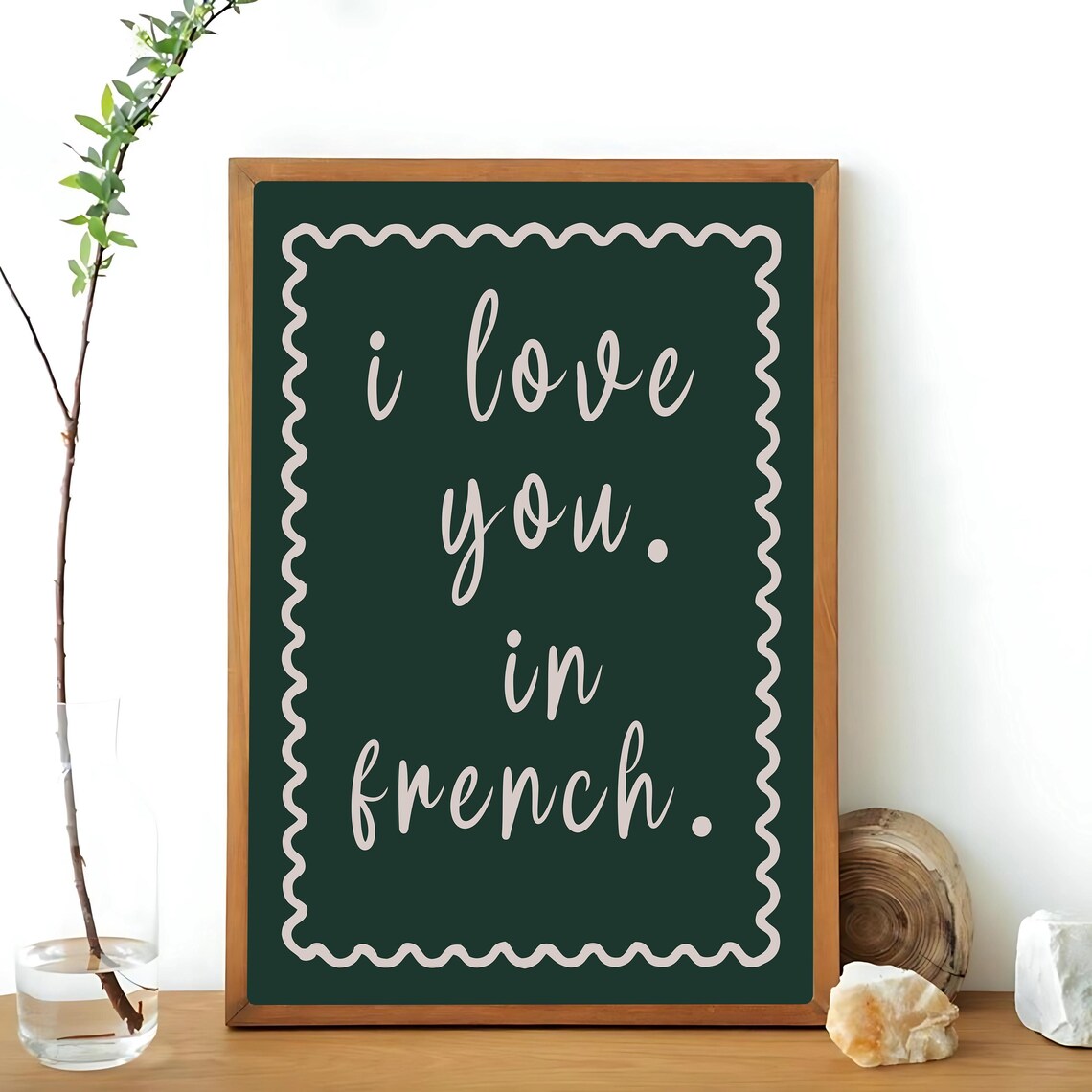 I Love You In French, Romantic Quote Poster - Image 3