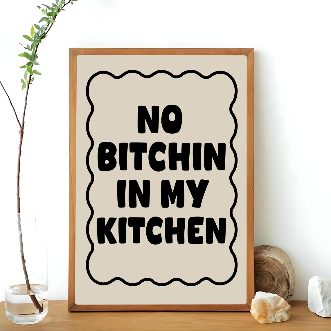 No Bitchin In My Kitchen, Funny Retro Kitchen Decor - Image 3