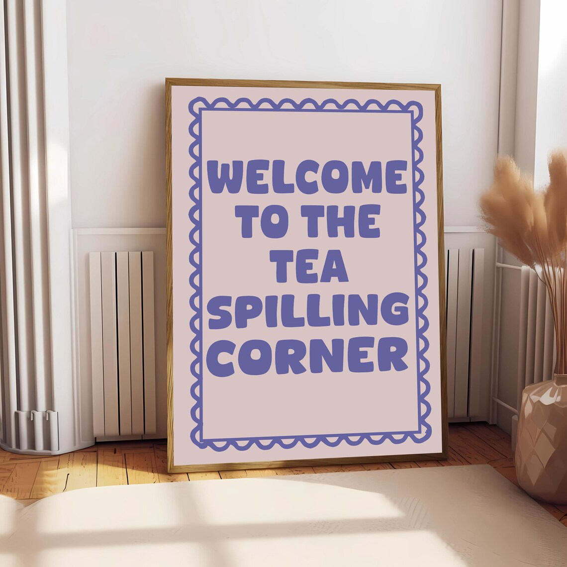 Tea Spilling Corner, Funky Cute Kitchen Art Print - Image 2