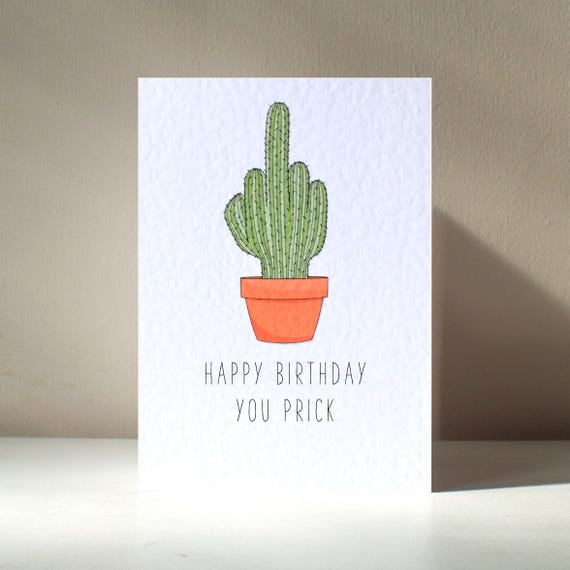 You Prick Personalized Cactus Pun Wall Art Print