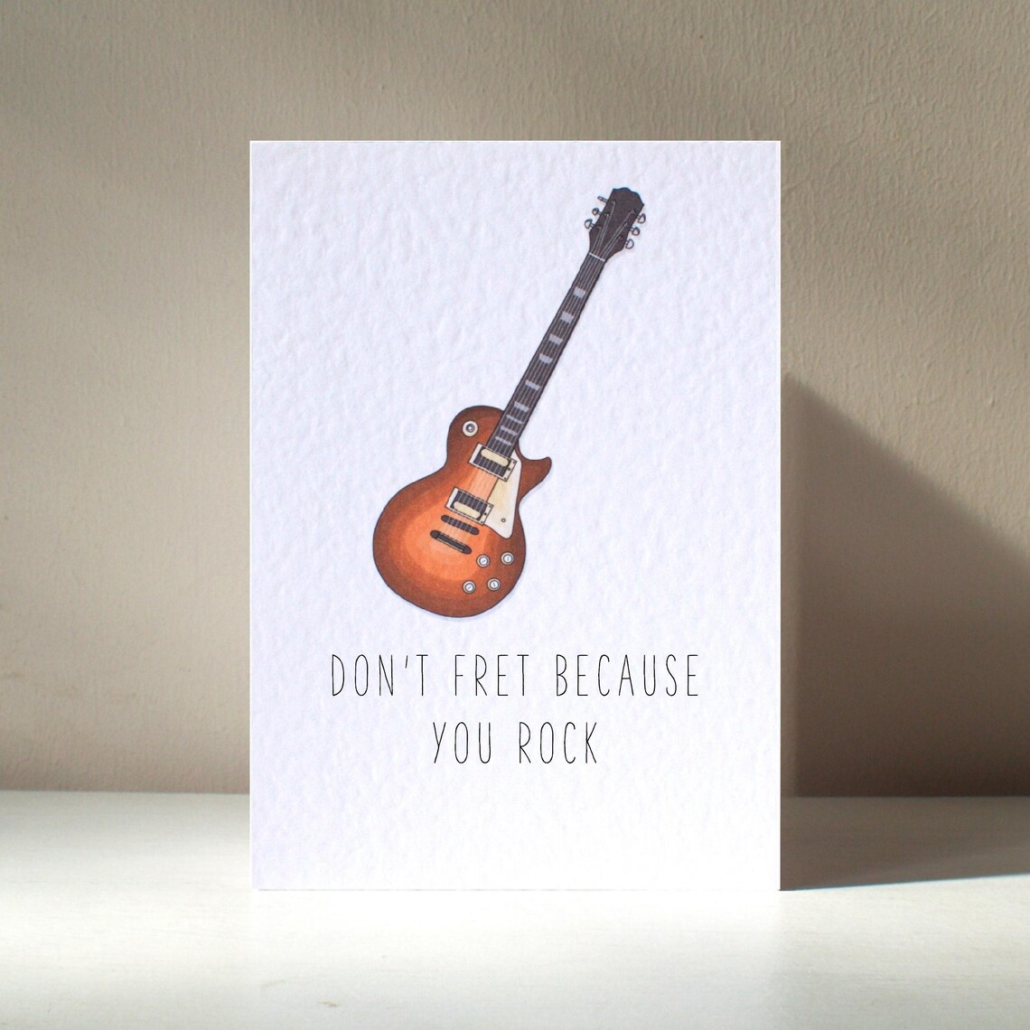 You Rock A6 Personalised Rock N Roll Guitar Electric Acoustic Music Party Festival Pun Anniversary Valentines Love Birthday Greeting Card