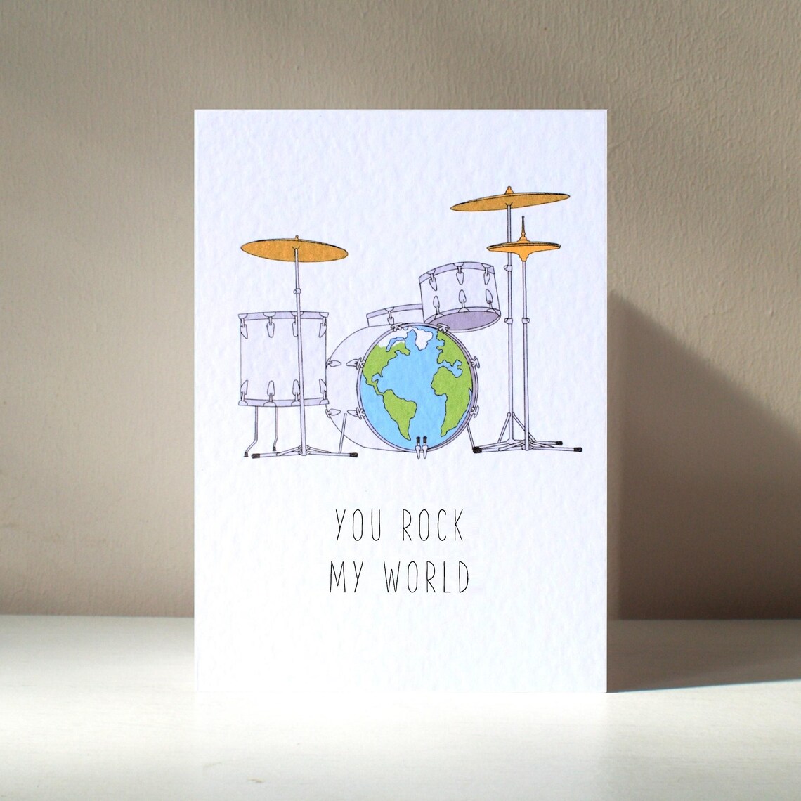 You Rock My World Personalized Rock N Roll Greeting Card