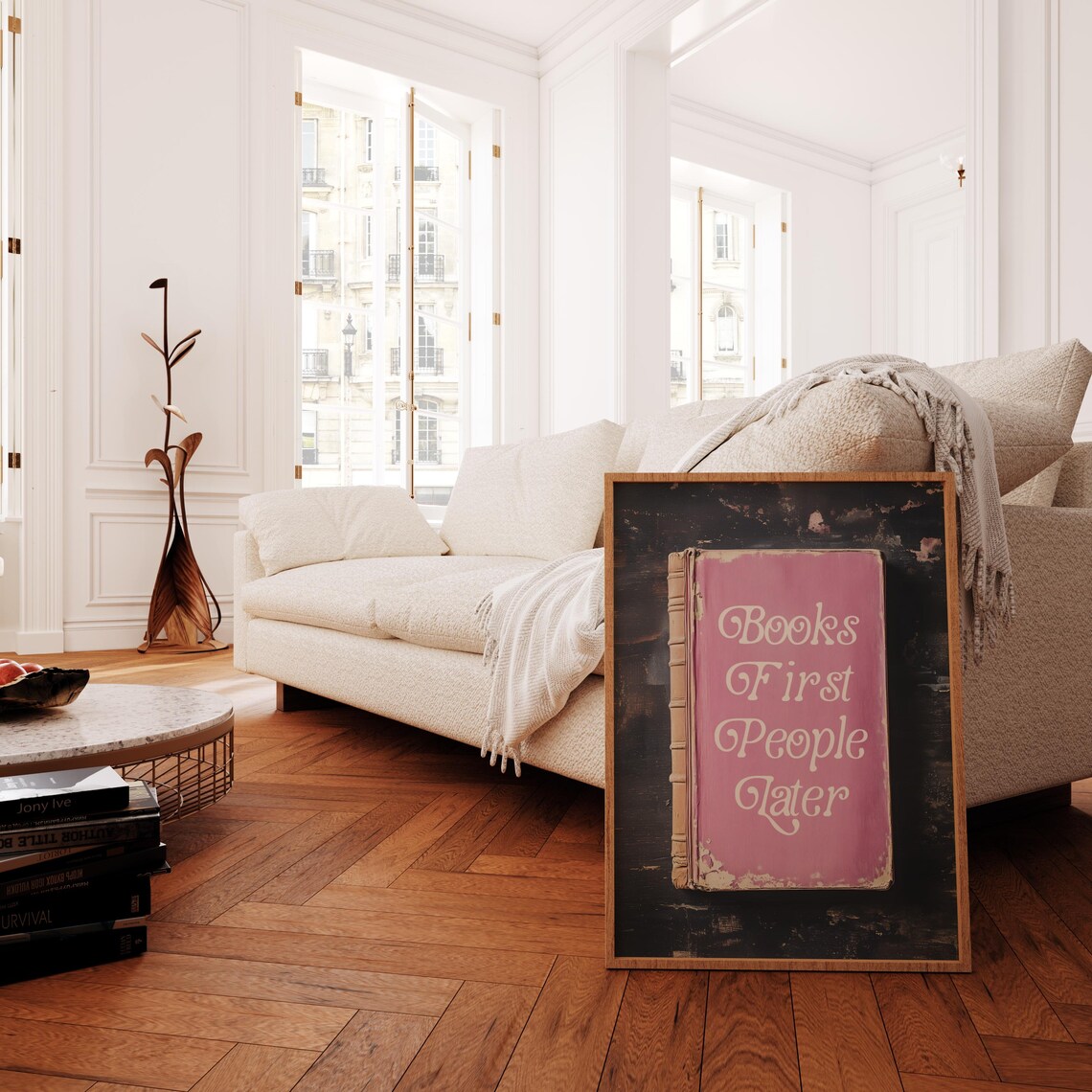Funny Book Print Reading Art Print More Books Painting Library Decor Bookish Art Book Club Poster Reading Wall Art Funny Book Lover Gift - Image 3
