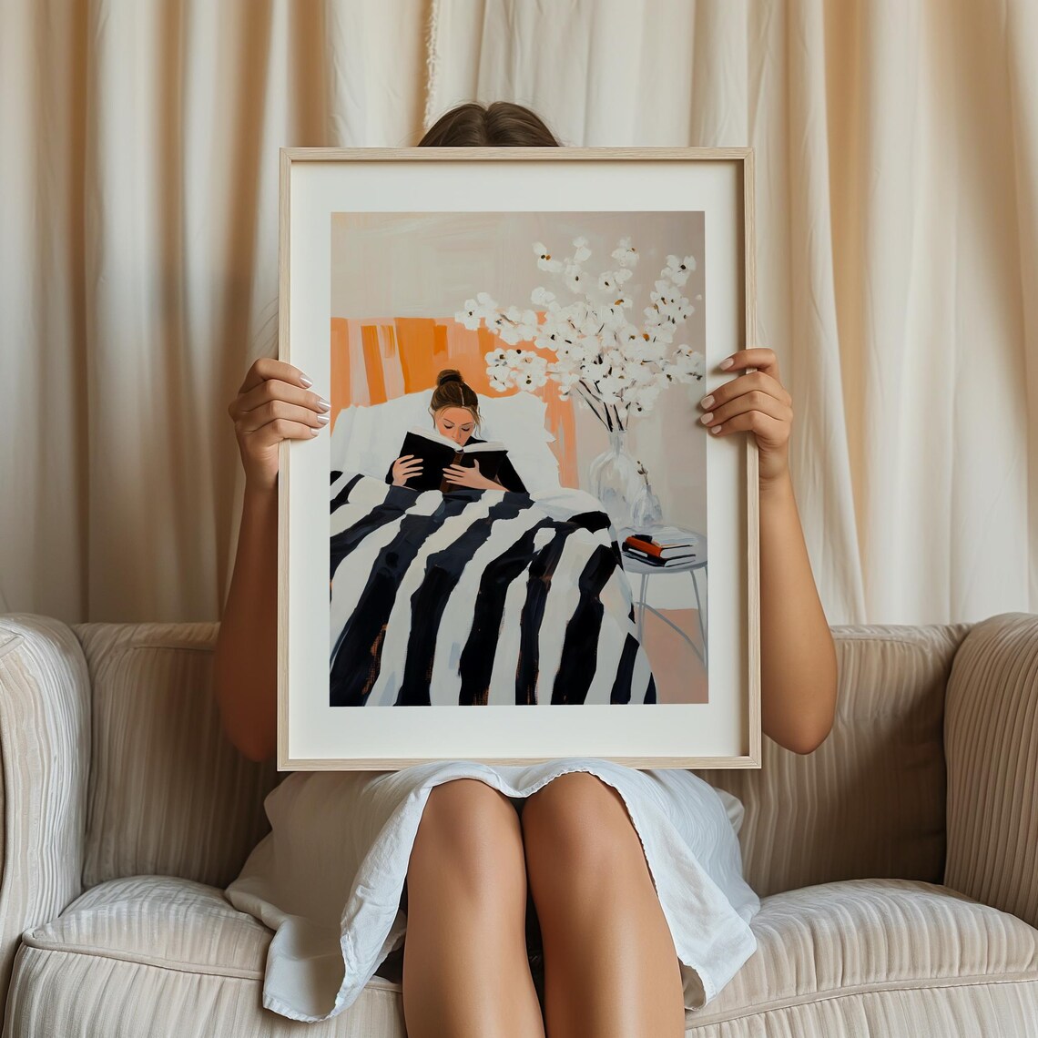Woman Reading Portrait, Book Club Wall Art Print - Image 4