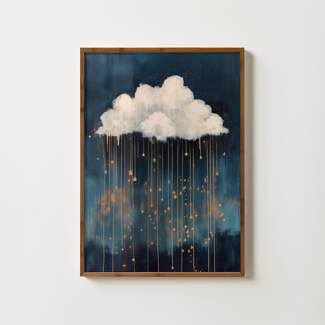 Moody Cloud Art Print, Vintage Dark Academia Night Sky