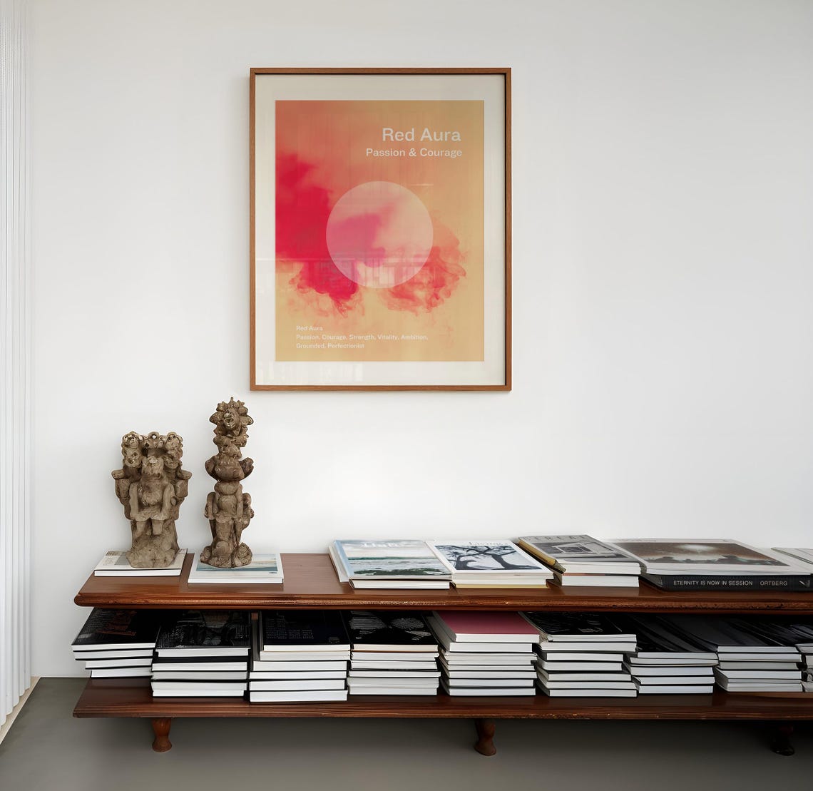 Red Aura Passion and Courage Bold Spiritual Affirmation Poster - Image 4