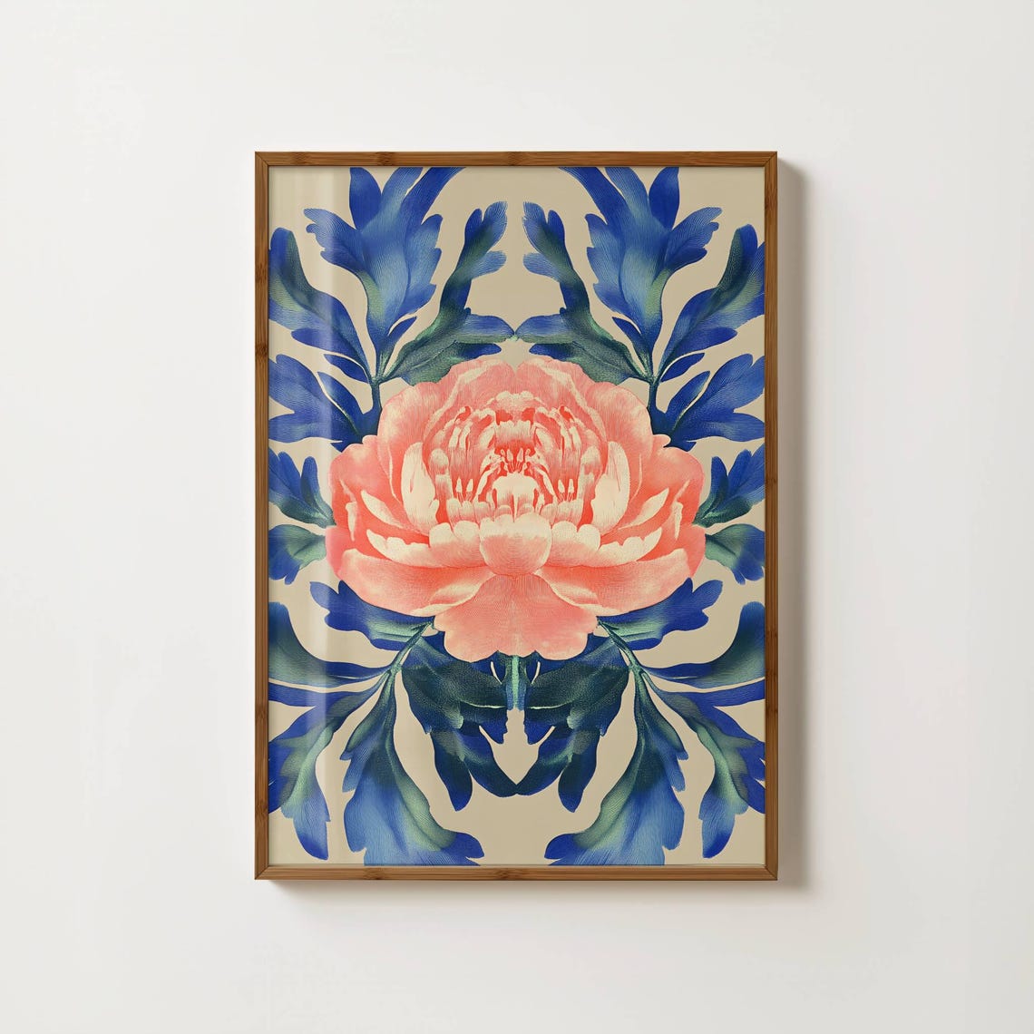 Vintage Peony Print Peonies Wall Art Maximalist Flowers Art Linocut Print Moody Floral Print Abstract Flower Poster Antique Flower Painting