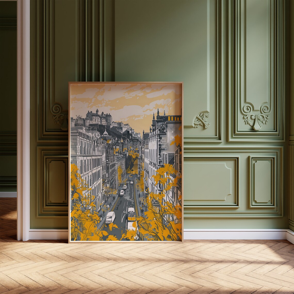 Edinburgh Castle Travel Poster, Scottish Cityscape - Image 4