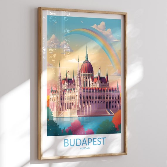Budapest Print No 4 Budapest Poster Budapest Wall Art Budapest Art Print Budapest Artwork Budapest Travel Gift Hungary Home Decor