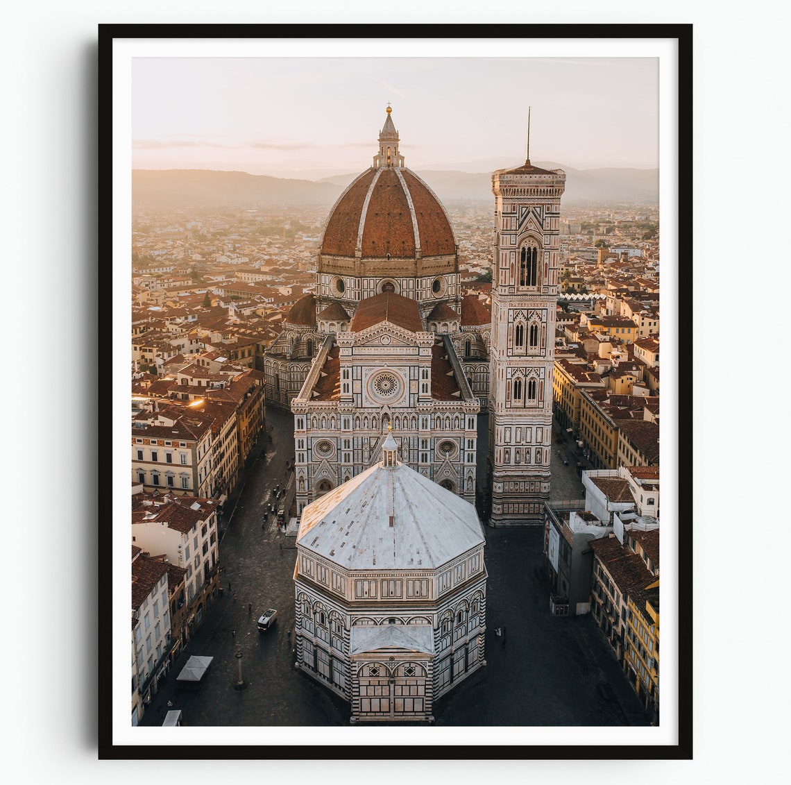 Florence Cathedral Print Tuscany Aerial Photography Travel Print Travel Poster Italy Art Europe Wall Art Home Decor Sunrise Photo