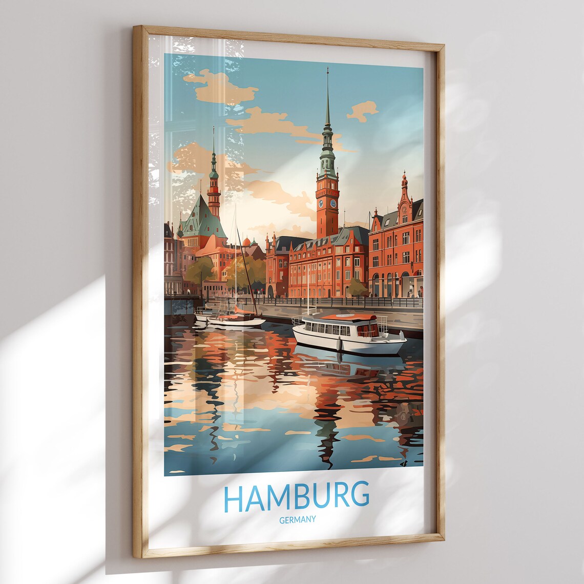 Hamburg Print No 5 Hamburg Poster Hamburg Wall Art Hamburg Art Print Hamburg Artwork Hamburg Travel Gift Germany Home Decor
