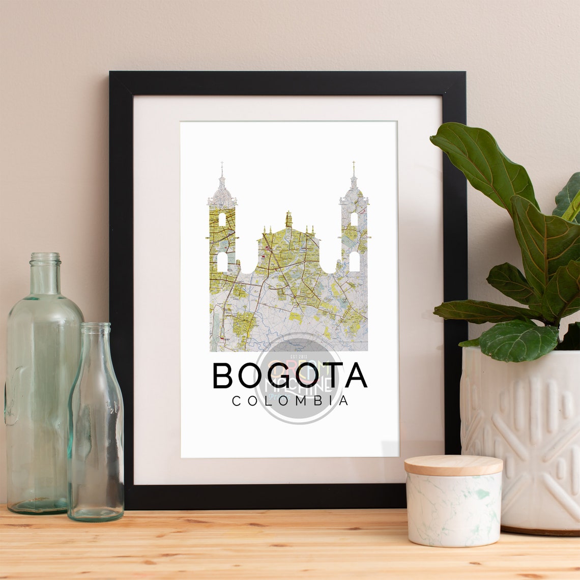 Bogota Print Bogota Skyline Bogota Art Bogota Poster Bogota Watercolor Bogota Art Print Bogota Map Bogota Wall Art Colombia Art