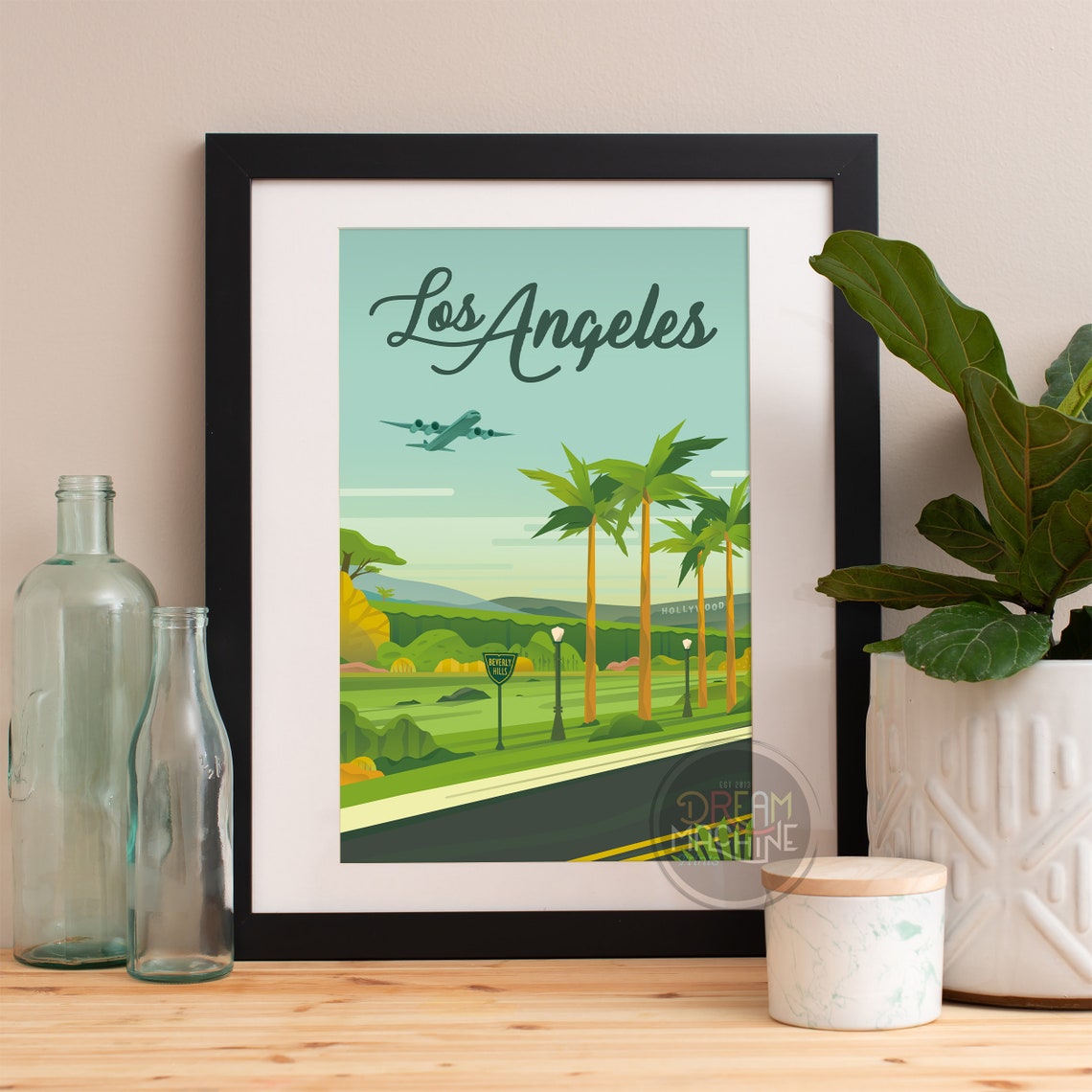 Los Angeles Print Los Angeles Skyline Los Angeles Art Los Angeles Poster Los Angeles Watercolor Los Angeles Art Print Los Angeles Map