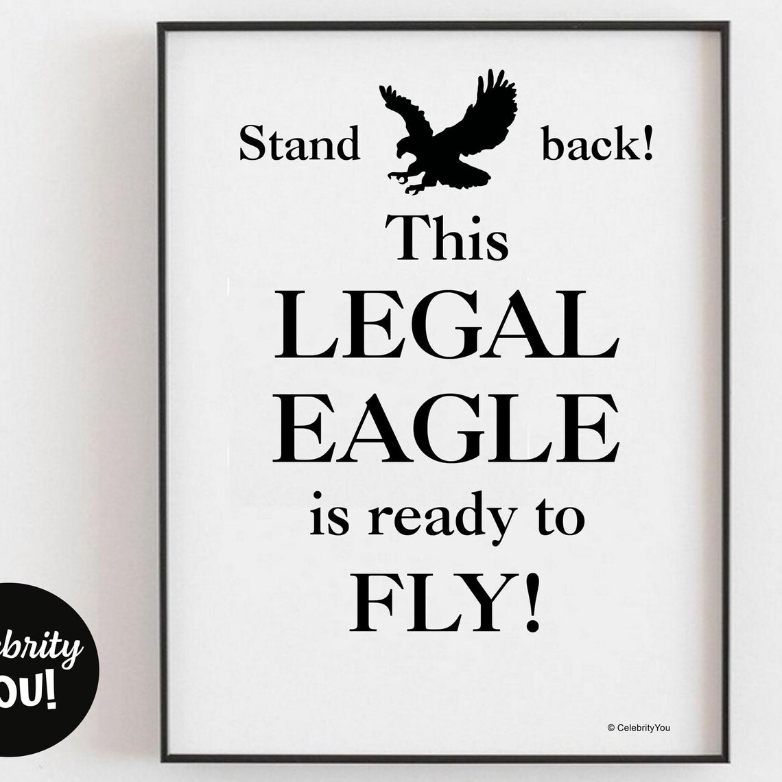 Legal Eagle Ready to Fly Soaring Lawyer Attorney Office Wall Art