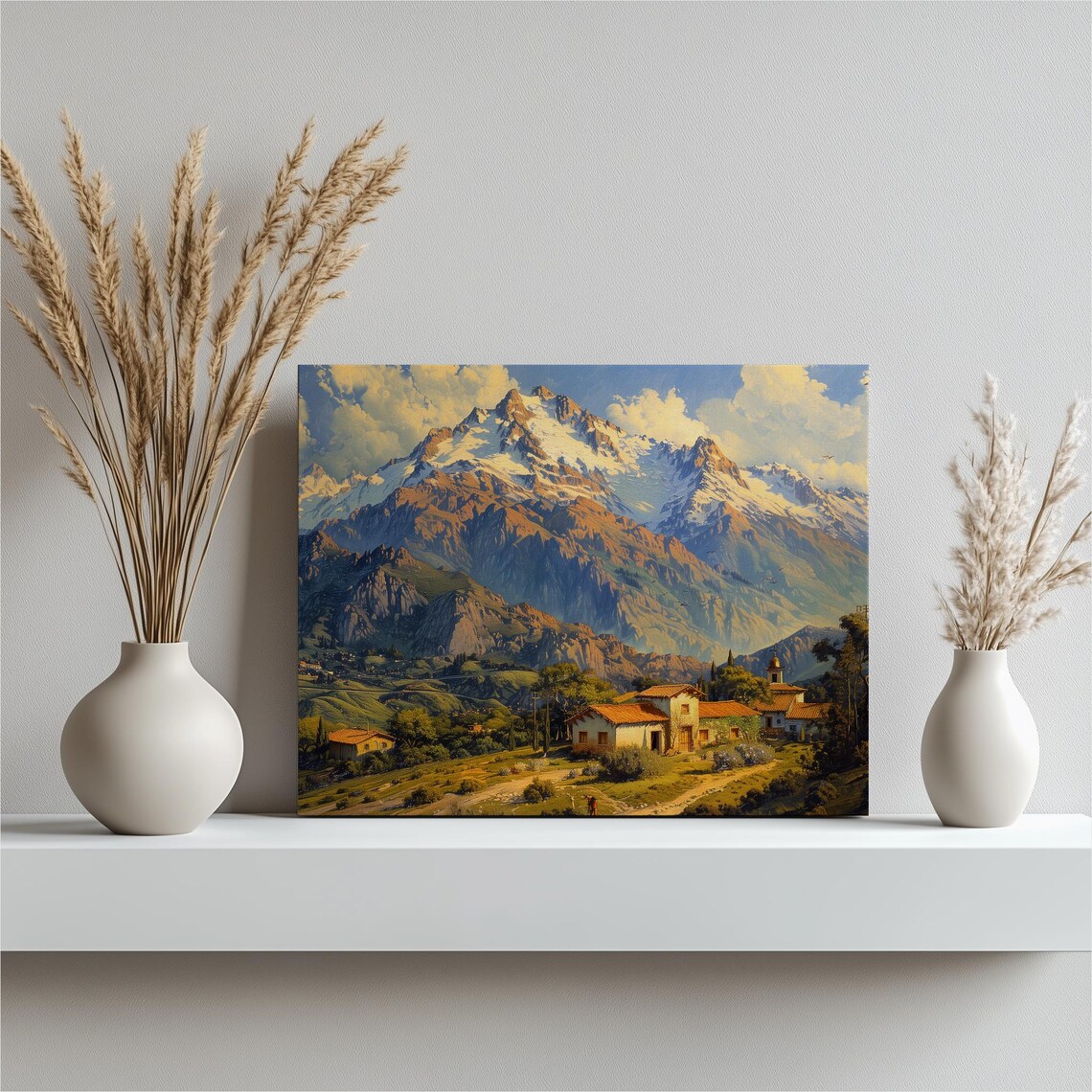 Chile Vintage Style Art Print, Santiago Views