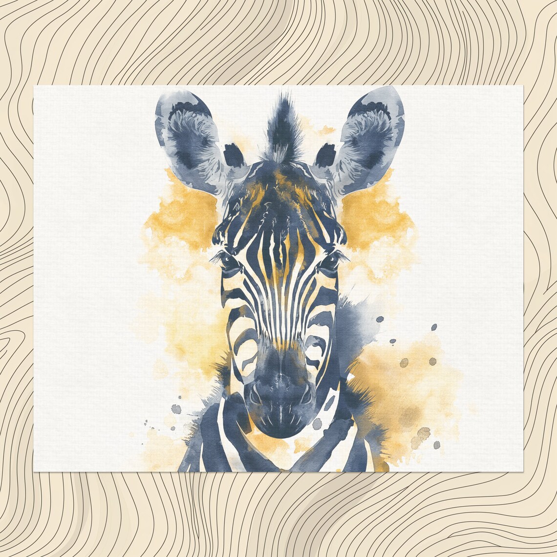 Zebra Canvas Wall Art Wildlife Animal Print Black And White Decor Modern Minimalist Home Design Bold Statement Piece