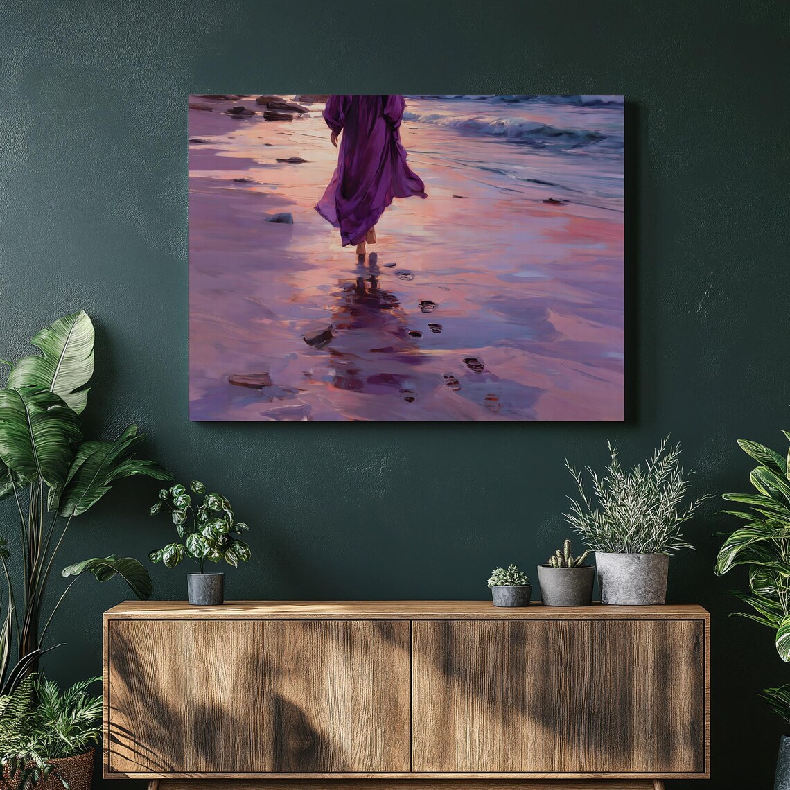 Zonsondergang Strand Moderne Decor Art Print