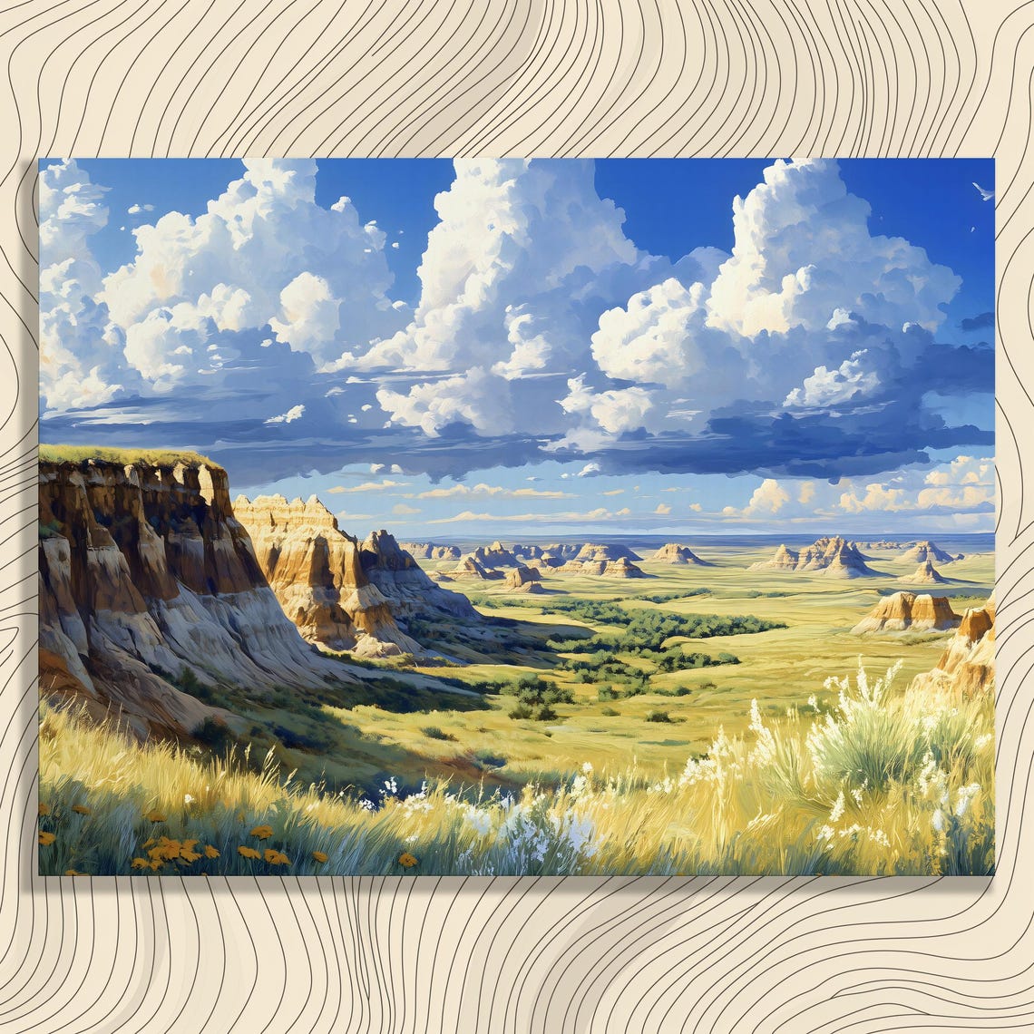 Panoramic Red Rock Canyon Landscape Dramatic Clouds Western Wall Art