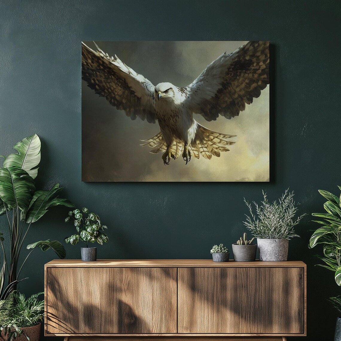 Peregrine Falcon Wildlife Art Print, Modern Decor